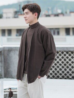 NWT Muji Double-brushed Flannel Cardigan | Size Large